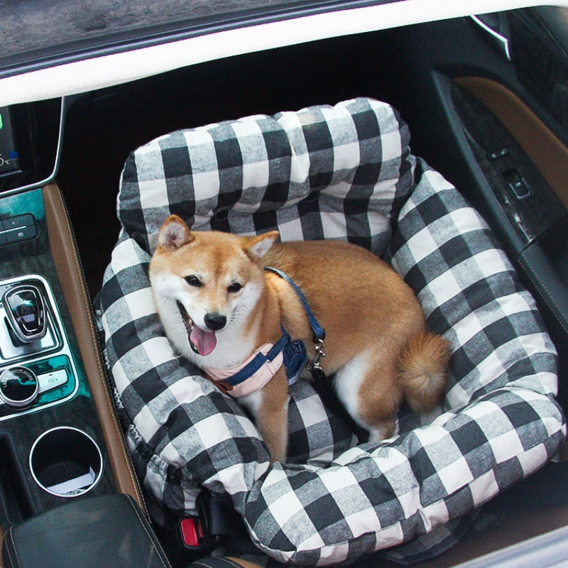 Portable pet car travel seat bed
