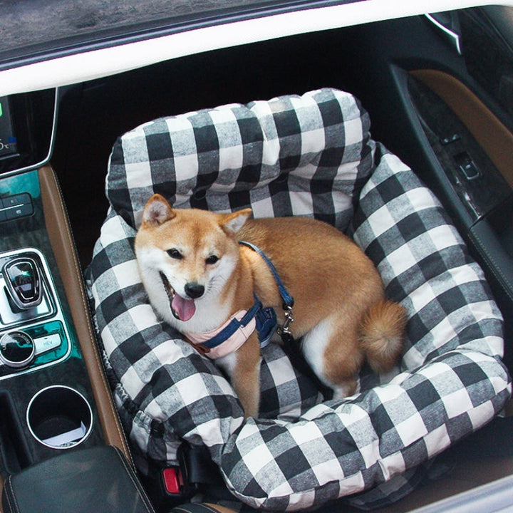 Portable pet car travel seat bed