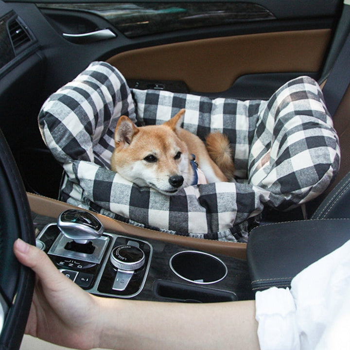 Portable pet car travel seat bed