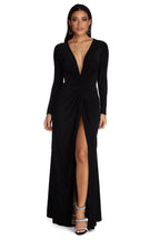 Women's Women’s V-Neck Pleated Maxi Dress | Elegant Long Evening Wear