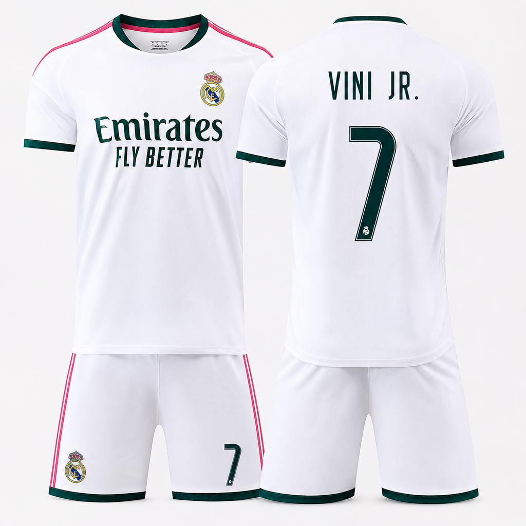 Real Madrid Football Kit – Mbappé, Vinícius, Bellingham