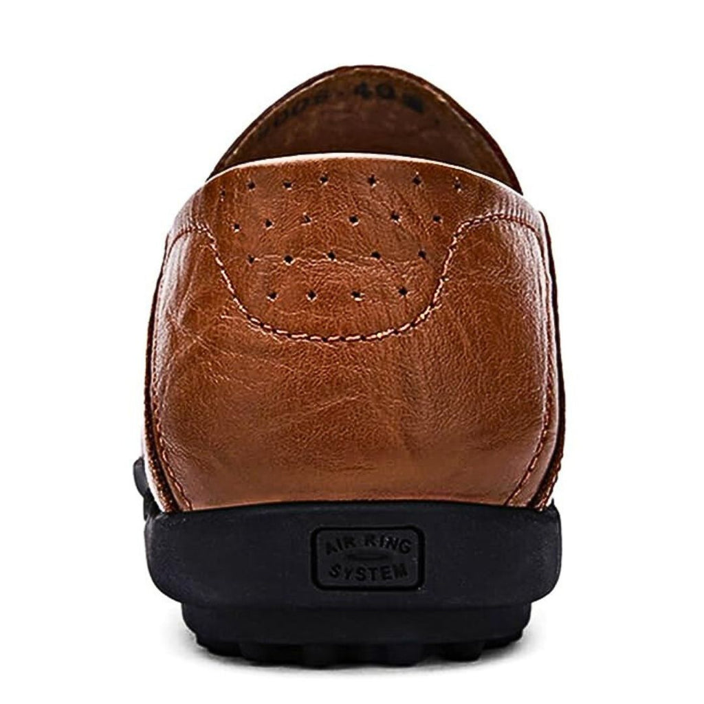 Men's Breathable Loafers - Perforated Leather Driving Shoes
