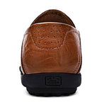 Men's Breathable Loafers - Perforated Leather Driving Shoes