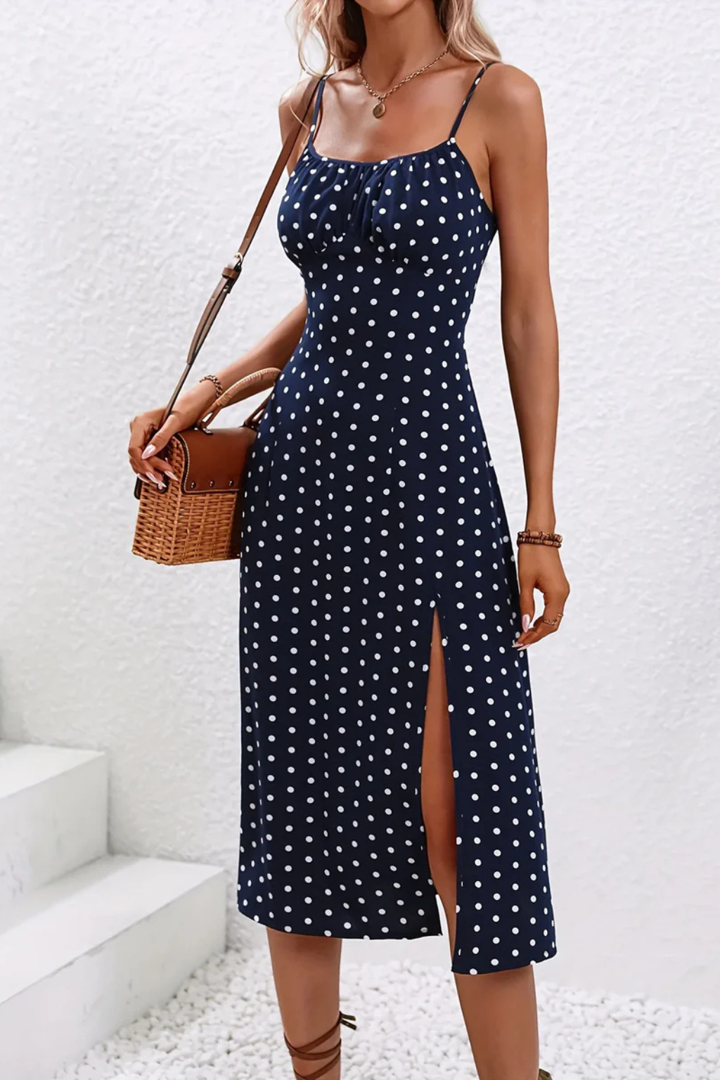 Women's Floral Sleeveless Summer Boho Midi Dress