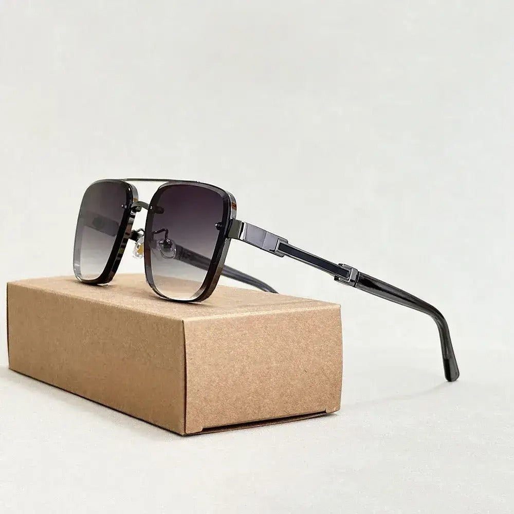Men's Metal Pilot Sunglasses - Double Bridge Shades