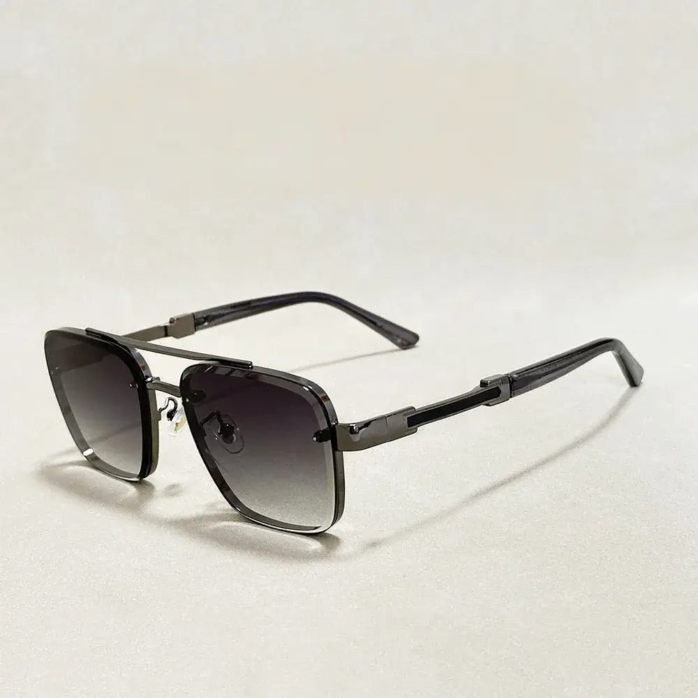 Men's Metal Pilot Sunglasses - Double Bridge Shades