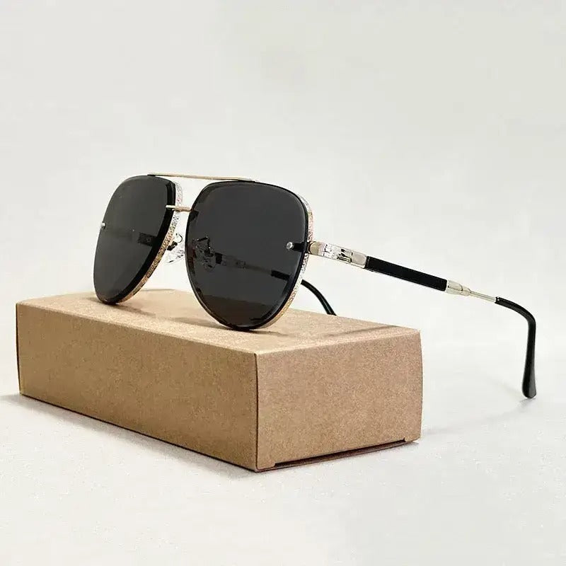 Women's Pilot Sunglasses - Mirrored Lens Metal Shades