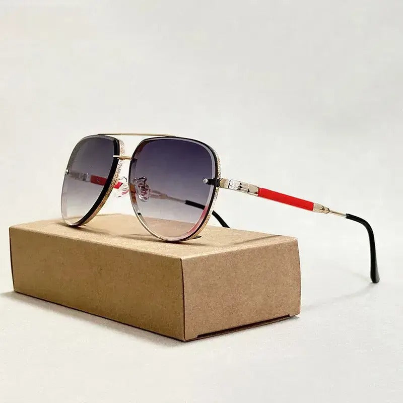 Women's Pilot Sunglasses - Mirrored Lens Metal Shades