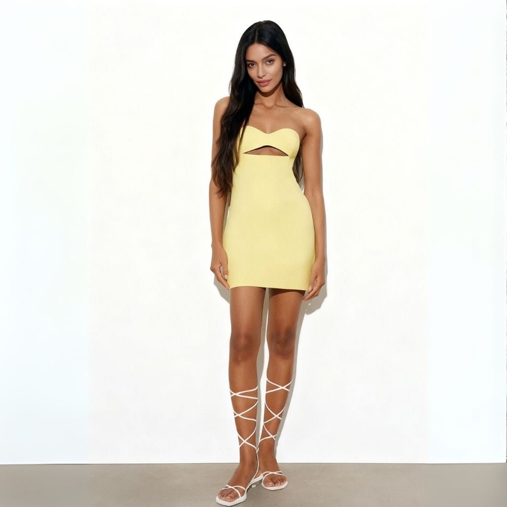Women's Strapless Mini Dress | Fitted Summer Party Wear