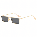 Men's Rectangular Sunglasses - Black Metal Frame Shades