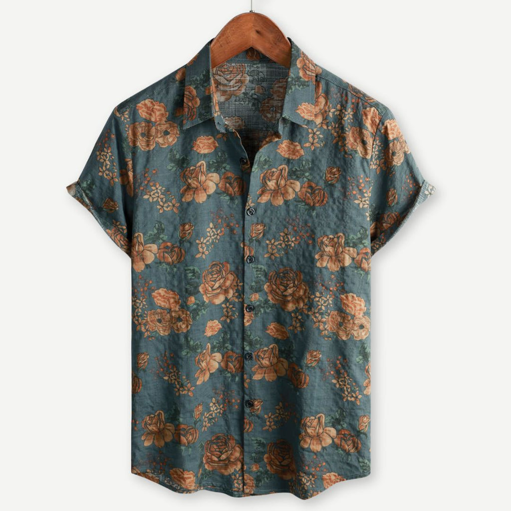 Men's Floral Shirt - Tropical Vintage Hawaiian Print