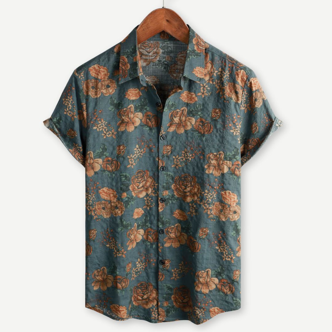 Men's Floral Shirt - Tropical Vintage Hawaiian Print