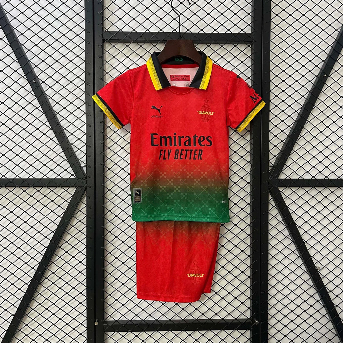 Milan x Off White 2024 Red Jersey