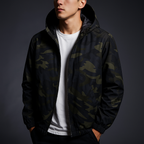 Men's Camo Jacket - Lightweight Windbreaker Shell