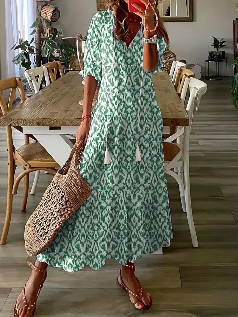 Thea Women's Floral Print Maxi Dress - Relaxed Summer Fit