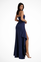 Women's Women’s Wedding Guest Strapless Maxi Dress | with Side Slit