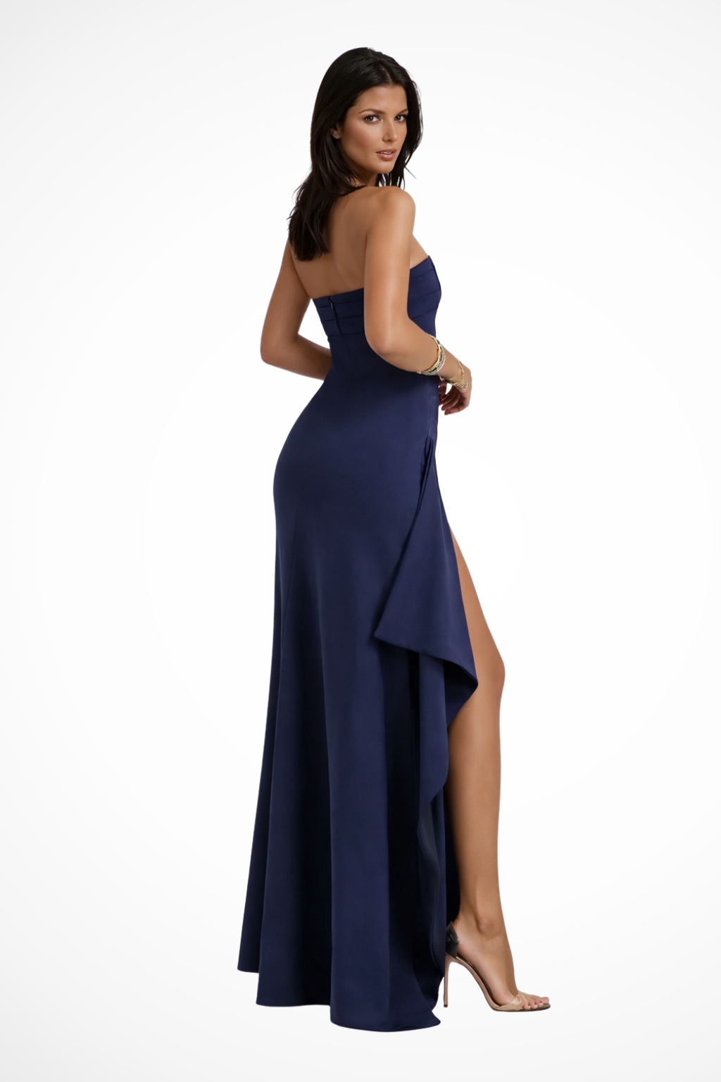 Women's Women’s Wedding Guest Strapless Maxi Dress | with Side Slit