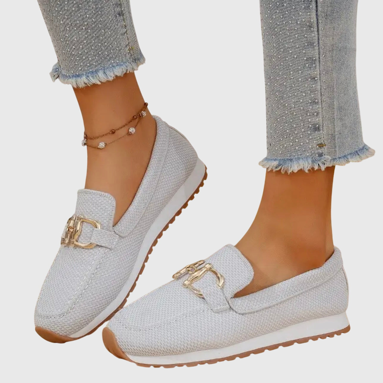 Women's Cushioned Loafers - Soft Leather Flats