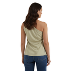 Women's Asymmetric One Shoulder Top | Ruched Sculptural Hem Blouse