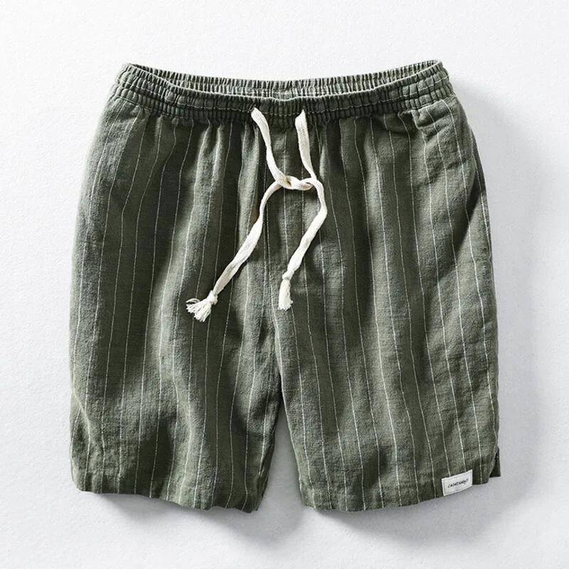 Men's Linen Shorts - Drawstring Summer Beach Shorts