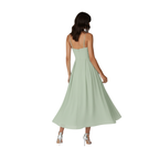 Women's V-Neck Strappy Maxi Dress - A-Line Linen Blend Gown