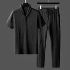Men's Linen Set - Button Up Shirt and Pants Outfit