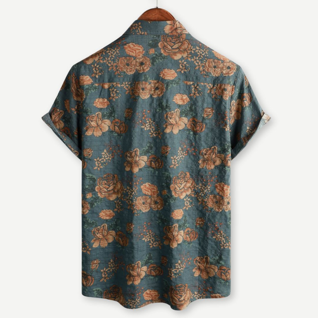 Men's Floral Shirt - Tropical Vintage Hawaiian Print