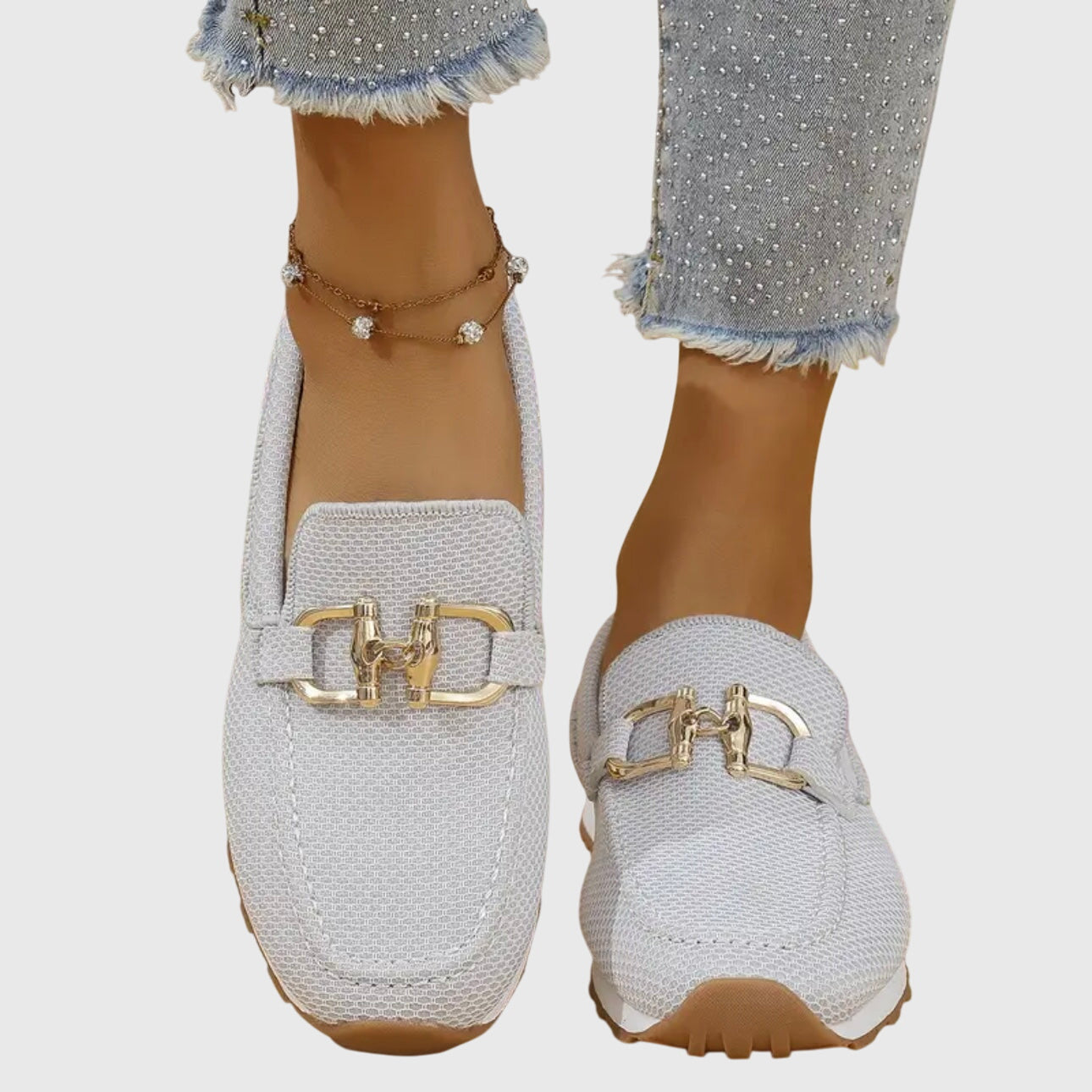 Women's Cushioned Loafers - Soft Leather Flats