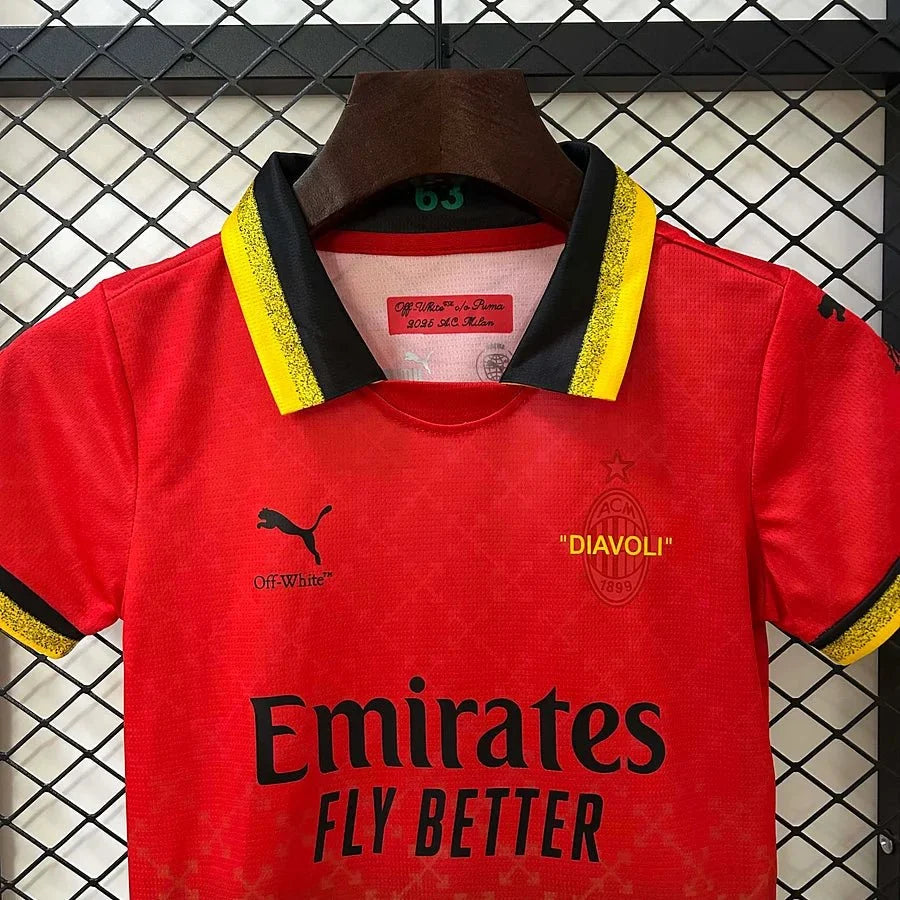 Milan x Off White 2024 Red Jersey