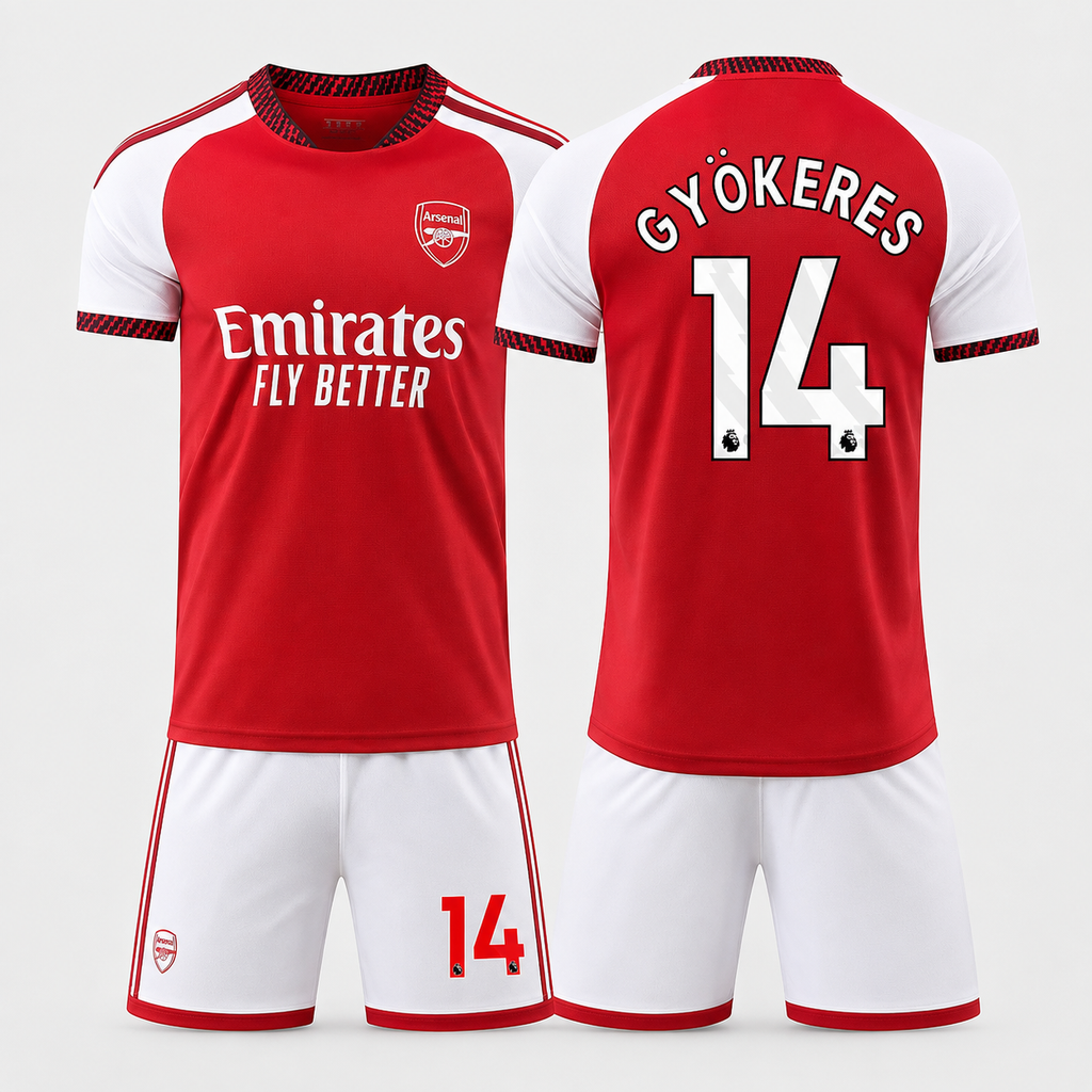 Arsenal 26/27 Football Kit – Saka, Rice, Ødegaard | Shirt & Shorts