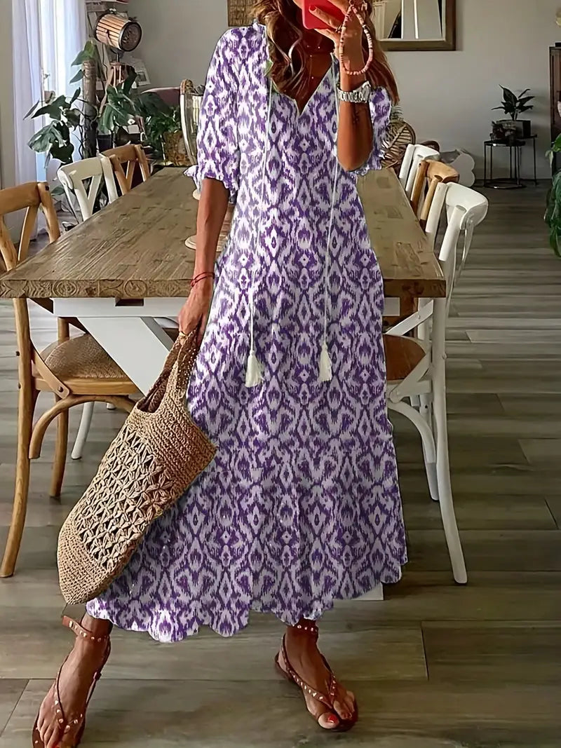 Thea Women's Floral Print Maxi Dress - Relaxed Summer Fit