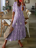 Thea Women's Floral Print Maxi Dress - Relaxed Summer Fit