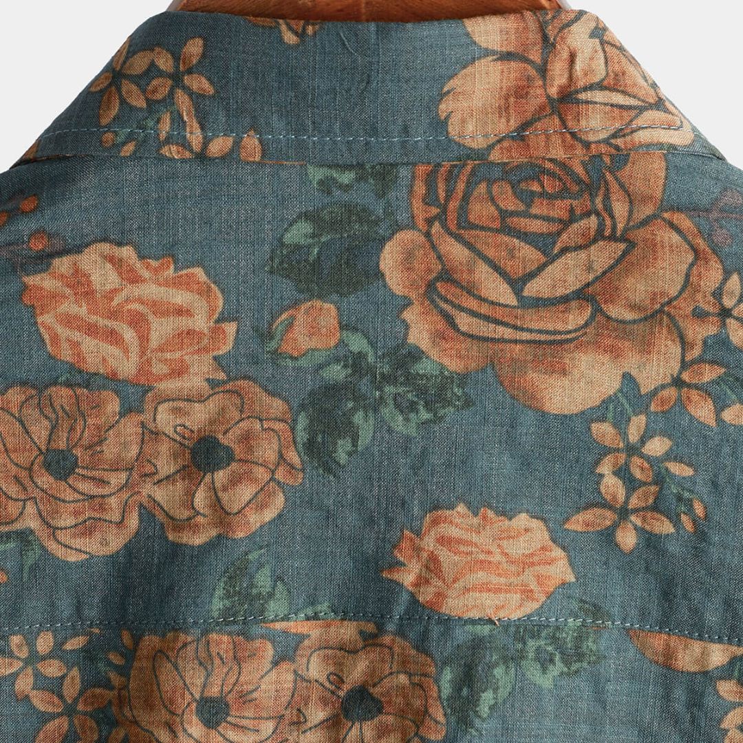 Men's Floral Shirt - Tropical Vintage Hawaiian Print