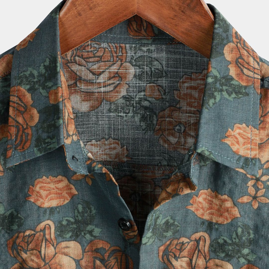Men's Floral Shirt - Tropical Vintage Hawaiian Print