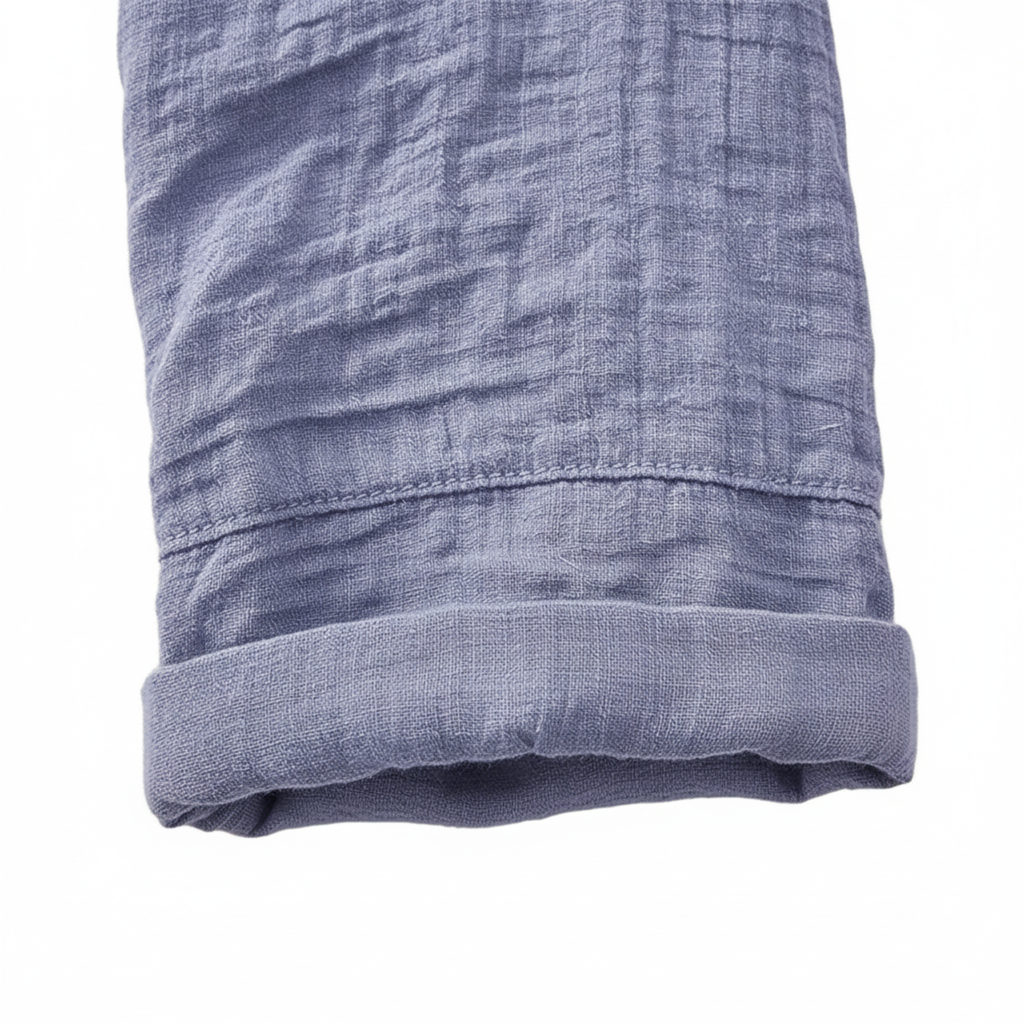 Women's V-Neck Button Blouse | Linen Cotton 3/4 Sleeve Top