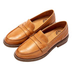 Women's Leather Loafers - Comfort Casual Walking Shoes