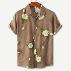Men's Beach Shirt - Short Sleeve Tropical Vacation Top