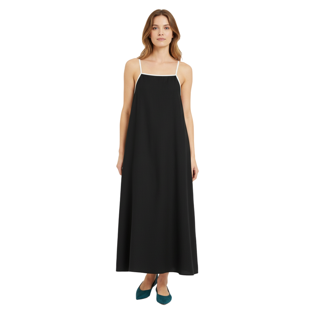 Women's Sleeveless Maxi Dress with Open Back Tie A-Line Linen Blend Long Sundress