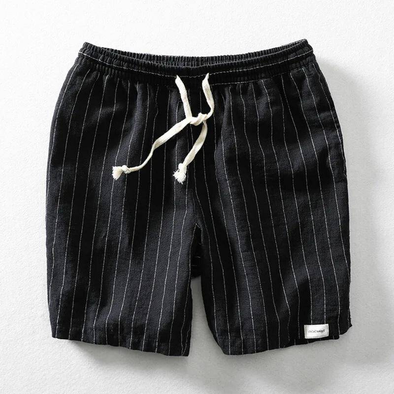 Men's Linen Shorts - Drawstring Summer Beach Shorts