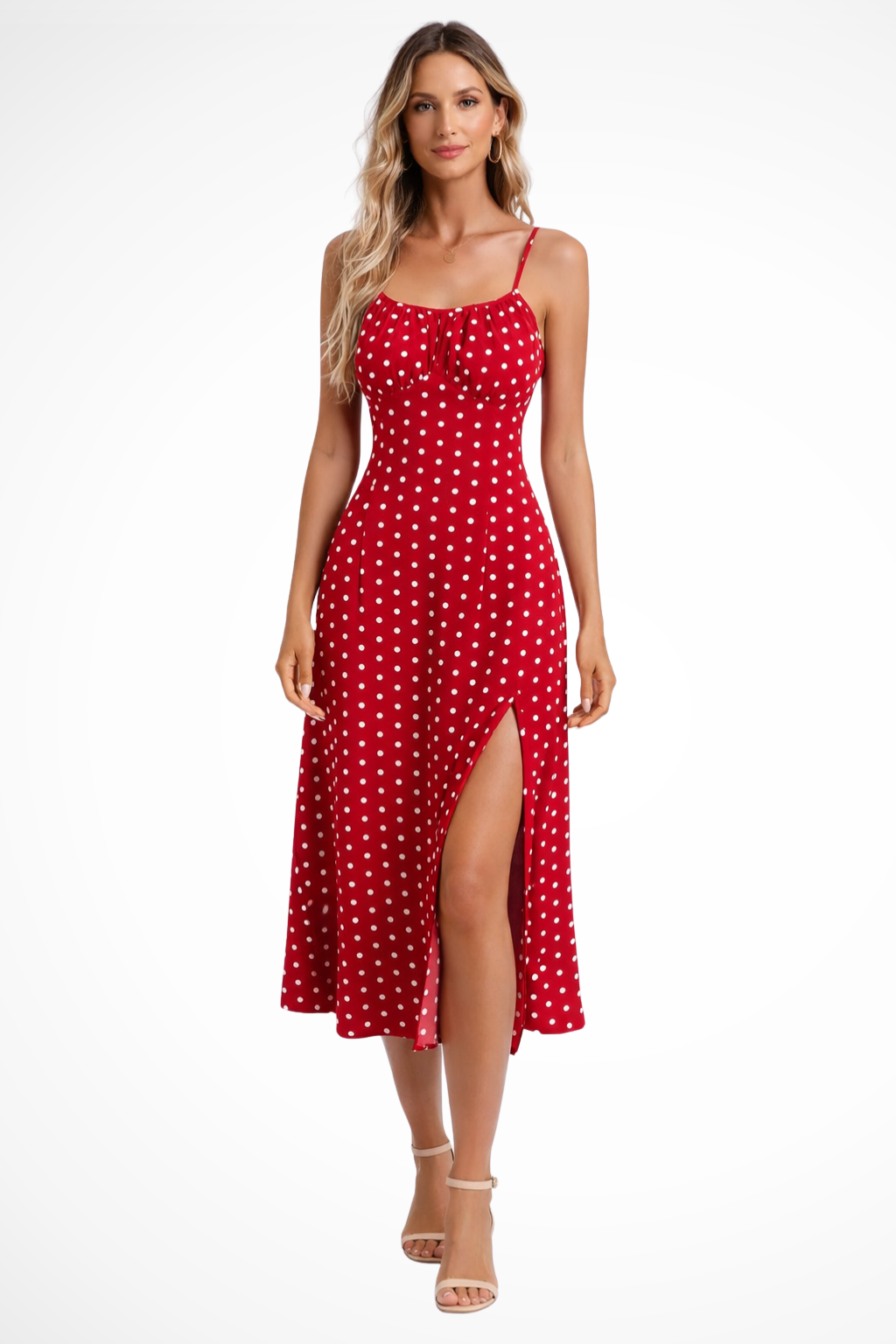 Women's Floral Sleeveless Summer Boho Midi Dress