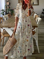 Thea Women's Floral Print Maxi Dress - Relaxed Summer Fit
