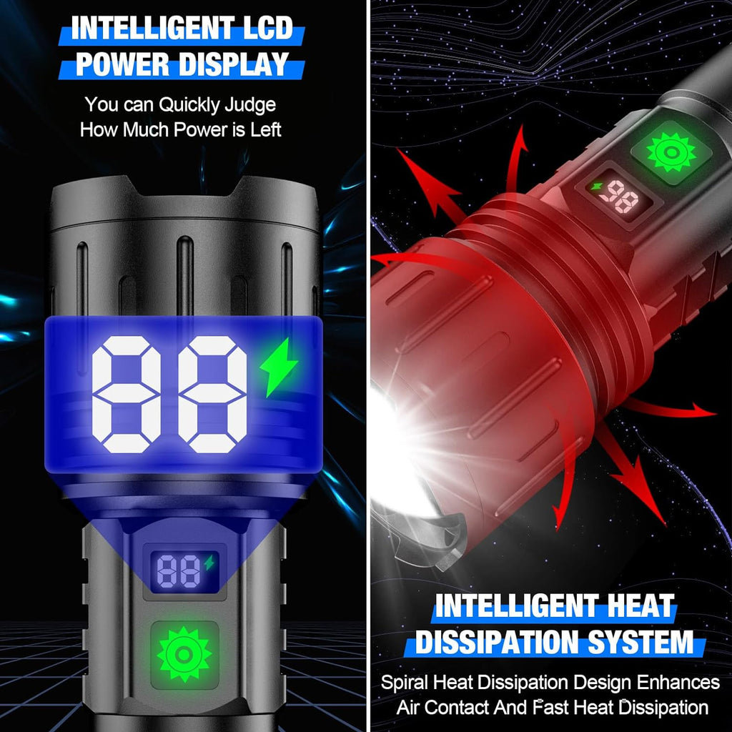 100000 Lumen Tactical Flashlight - Military Grade Torch