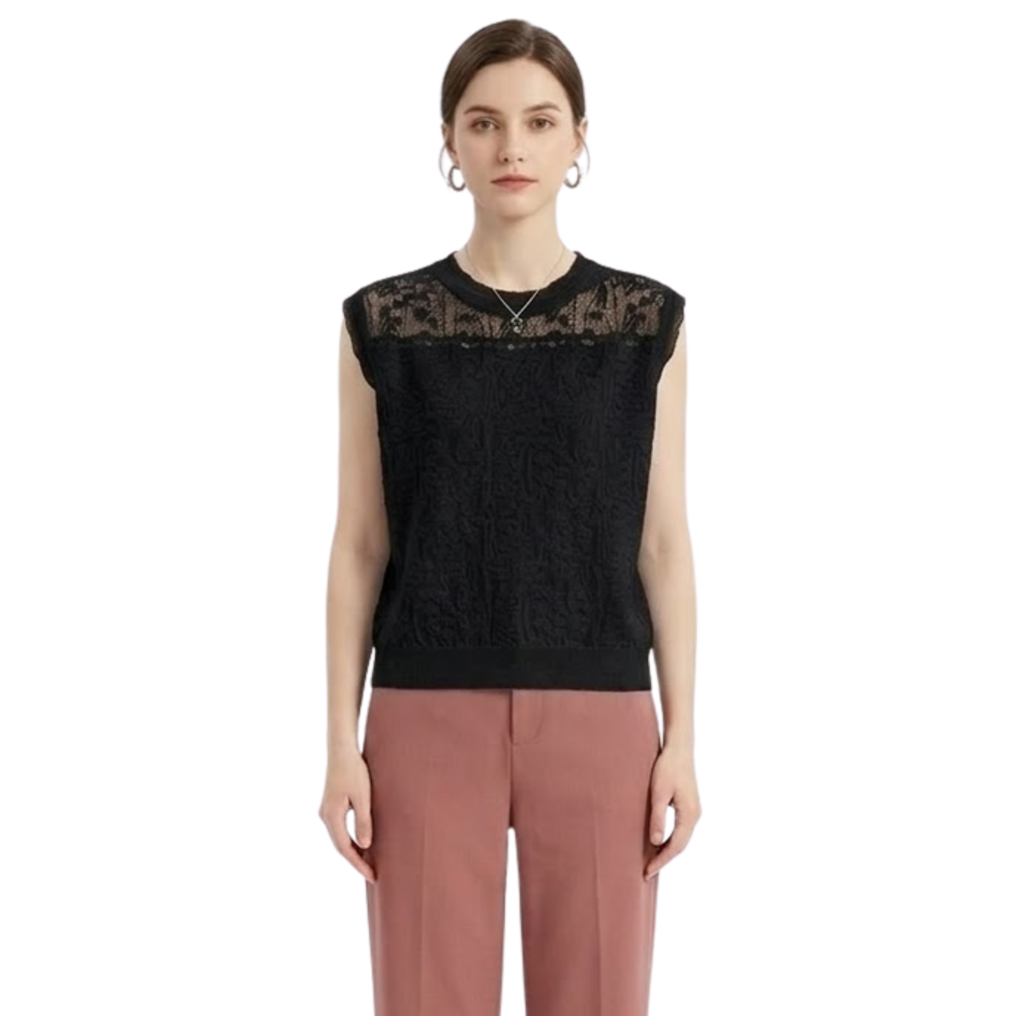 Women's Knit Tank Top - Round Neck Sleeveless Camisole