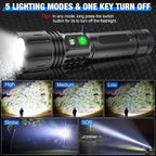 100000 Lumen Tactical Flashlight - Military Grade Torch