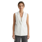 Women's Sleeveless Button Suit Vest | Side Slit Tailored Waistcoat