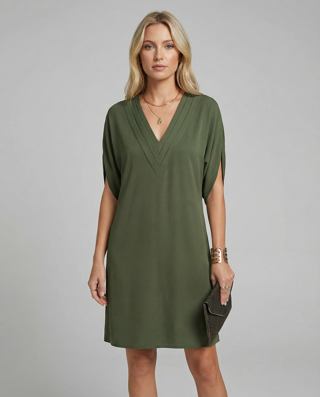 Women's Summer Dress Elegant V-Neck Multi-Layered Casual Outfit