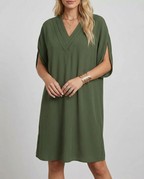 Women's Summer Dress Elegant V-Neck Multi-Layered Casual Outfit