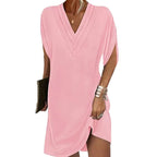 Women's Summer Dress Elegant V-Neck Multi-Layered Casual Outfit