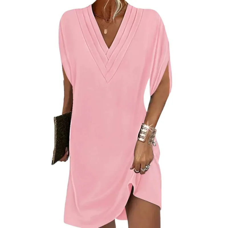 Women's Summer Dress Elegant V-Neck Multi-Layered Casual Outfit
