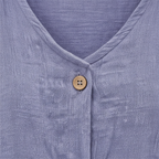Women's V-Neck Button Blouse | Linen Cotton 3/4 Sleeve Top